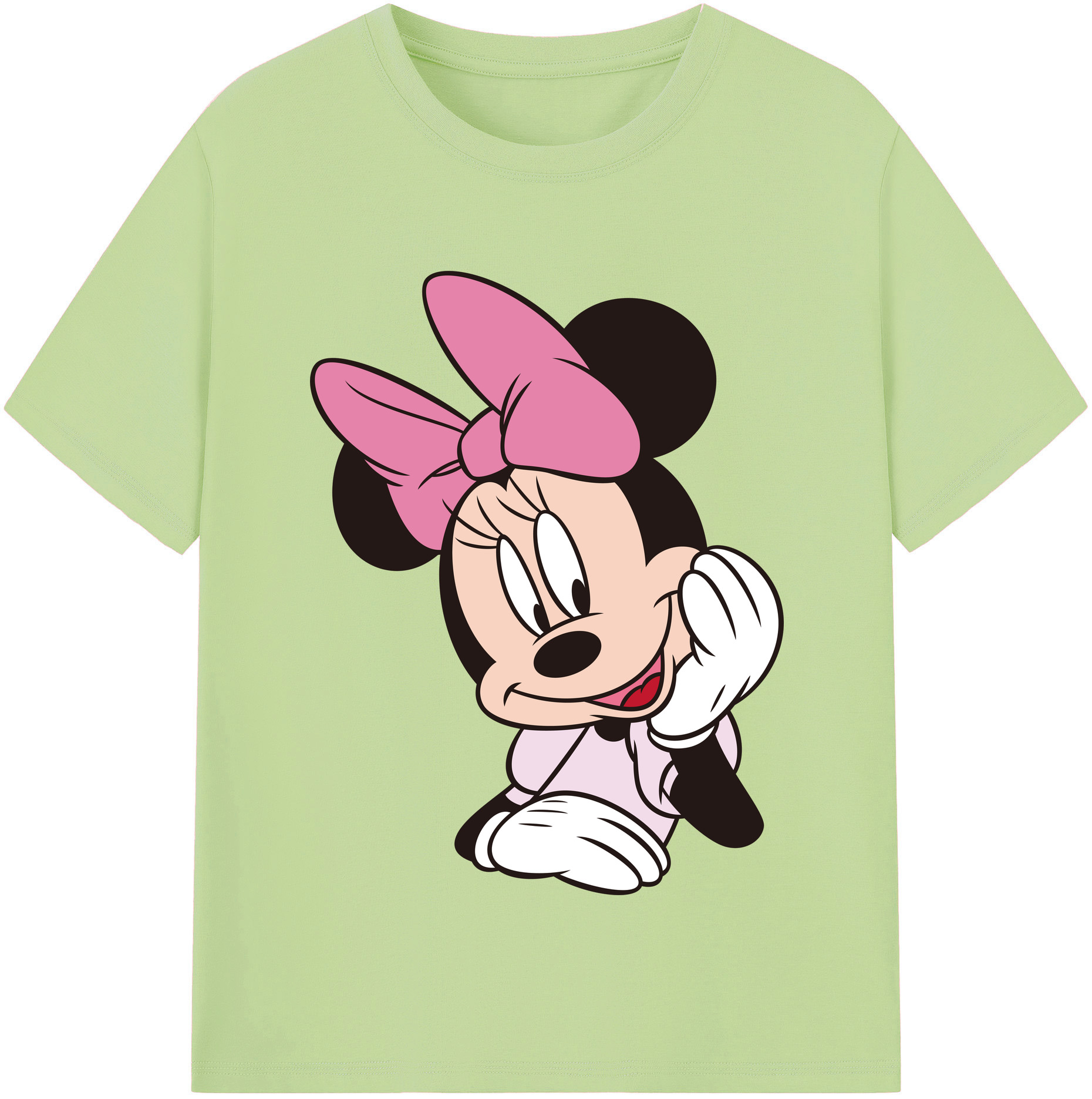 （画像用） ミッキーマウス Mickey Mouse 綿100％半袖Tシャツ（フロントプリント）